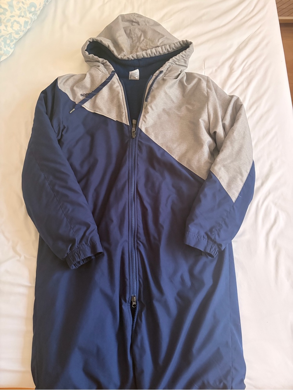 Speedo Navy and Gray Hooded Kids Puffer Coat